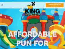 Tablet Screenshot of kidsbounceparties.com